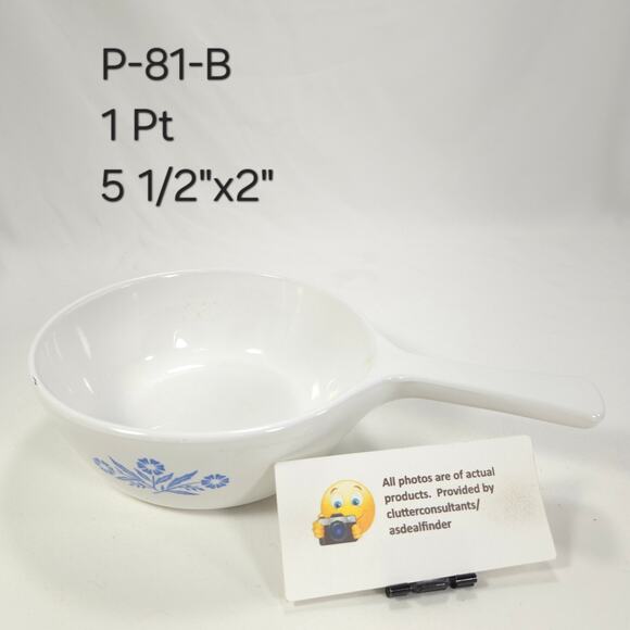 Corning Ware Blue Cornflower Bundle #P-1-B Casserole Dish #P-81-B Saucepan - Picture 7 of 8